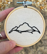 3 inch Mountains Landscape Hand-Embroidered Art Hoop