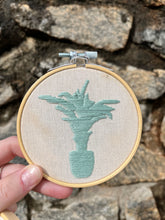 Load image into Gallery viewer, 4 inch House Plants in Pots Silhouettes Hand-Embroidered Hoops (2 Options)
