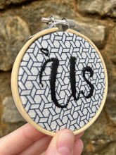 Load image into Gallery viewer, 3 Inch Hand-Embroidered &quot;Us&quot; Hoop - Perfect Wedding or Christmas Gift
