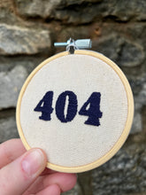 Load image into Gallery viewer, 3 inch Atlanta Area Code &quot;404&quot; Hand-Embroidered Hoops (2 Options)
