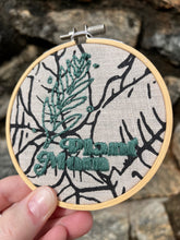 Load image into Gallery viewer, 4 inch &quot;Plant Mom&quot; Hand-Embroidered Art Hoop
