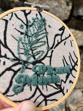 Load image into Gallery viewer, 4 inch &quot;Plant Mom&quot; Hand-Embroidered Art Hoop
