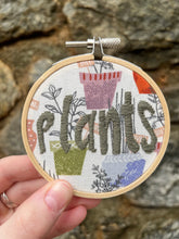 Load image into Gallery viewer, 3-inch &quot;Plants&quot; House Plant Inspired hand-Embroidered Hoop
