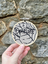 Load image into Gallery viewer, 3-Inch Hand-Embroidered &quot;Don&#39;t Go&quot; Hoop
