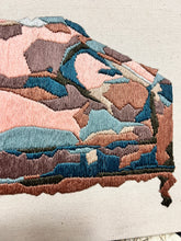 Load image into Gallery viewer, 20 x 6 inch Hand-embroidered Victorian Geometric Sofa original artwork
