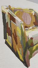 Load and play video in Gallery viewer, 12 inch Hand-embroidered Square Arm-chair “Atlanta Prison Farm Chair” original artwork
