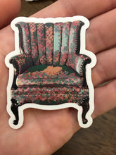 Load image into Gallery viewer, Artist Sticker - Marketplace Chair - Antique Arm Chair
