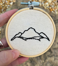 Load image into Gallery viewer, 3 inch Mountains Landscape Hand-Embroidered Art Hoop
