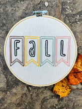 Load image into Gallery viewer, 6&quot; Fall Pennetts Hand-Embroidered Hoops (2 Options)
