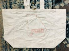 Load image into Gallery viewer, Hand Embroidered Georgia Proud Cotton Tote Bag
