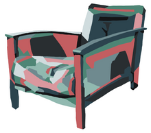 Load image into Gallery viewer, Magnet - Atlanta Eviction Geometric Armchair Art
