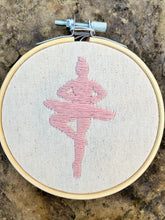 Load image into Gallery viewer, 4&quot; Pink Ballerina Embroidered Hoops (2 Options)
