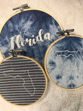 Load image into Gallery viewer, 5&quot; Florida Hand-Embroidered Hoop
