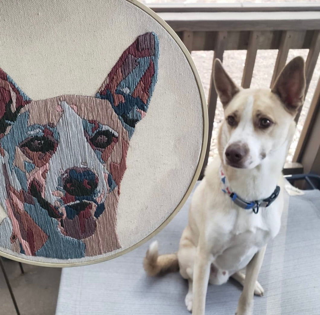 Custom Embroided Pet Portrait