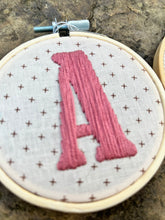 Load image into Gallery viewer, 3&quot; Initials Embroidered Hoops (2 Options)
