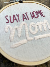 Load image into Gallery viewer, 4 inch &quot;MOM&quot; Hand-Embroidered Art Hoops
