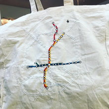 Load image into Gallery viewer, Metro Atlanta Transit Authority Train Lines Hand Embroidered Map
