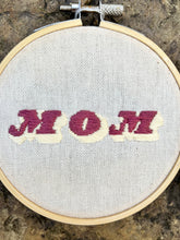 Load image into Gallery viewer, 4&quot; Mom Embroidered Hoops (2 Options)
