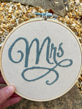 Load image into Gallery viewer, 6 inch Wedding Inspired &quot;I Do&quot; Hand-Embroidered Hoops
