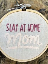 Load image into Gallery viewer, 4 inch &quot;MOM&quot; Hand-Embroidered Art Hoops
