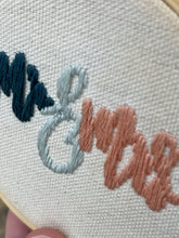 Load image into Gallery viewer, 3&quot; Mr. &amp; Mrs. Hand-Embroidered Hoop (3 Options)
