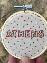 Load image into Gallery viewer, 3 inch Athens hand-Embroidered Hoops (2 Options)
