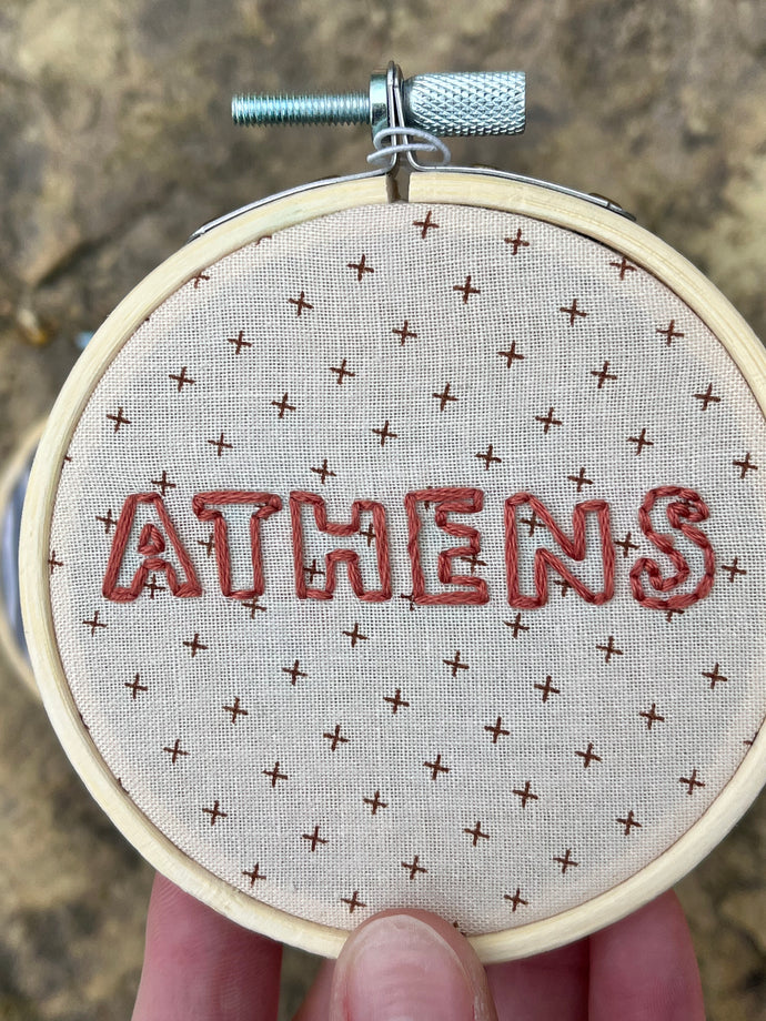 3 inch Athens hand-Embroidered Hoops (2 Options)