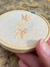 Load image into Gallery viewer, 3 inch &quot;FL&quot; Florida Monogram Hand-Embroidered Art Hoop
