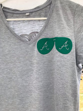 Load image into Gallery viewer, Green Short Sleeve Atlanta A Messy Bun Hair T-Shirt
