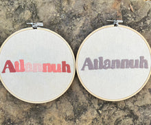 Load image into Gallery viewer, 6&quot; Atlannuh Embroidered Hoops (2 Color Options)
