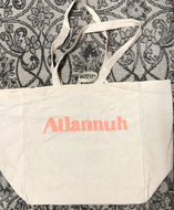 Peach Atlannuh hand embroidered Tote bag