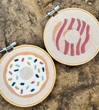 Load image into Gallery viewer, 4&quot; Donuts Embroidered Hoops (2 Options)
