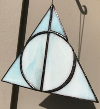 Load image into Gallery viewer, Deathly Hallows Iridescent Stained Glass
