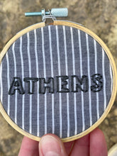 Load image into Gallery viewer, 3 inch Athens hand-Embroidered Hoops (2 Options)
