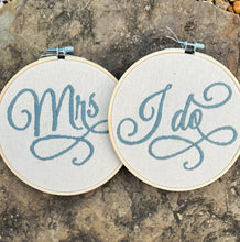 Load image into Gallery viewer, 6&quot; Mrs. Hand-Embroidered Hoop
