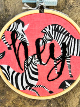 Load image into Gallery viewer, 3 inch Hey Embroidered Hoops (2 Options)
